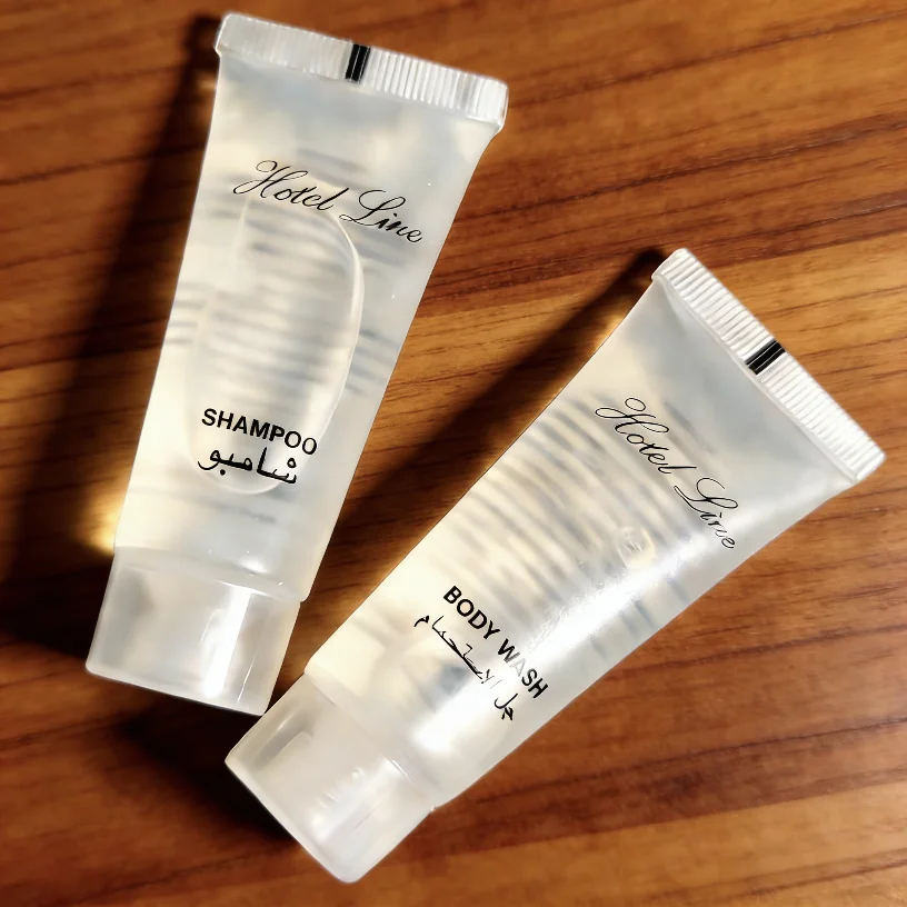 QM Custom Bottles 30ml Shower Gel Conditioner for Hotels 5 Star Travel Disposable Luxury Eco-friendly Soft Portable Hotel Gel