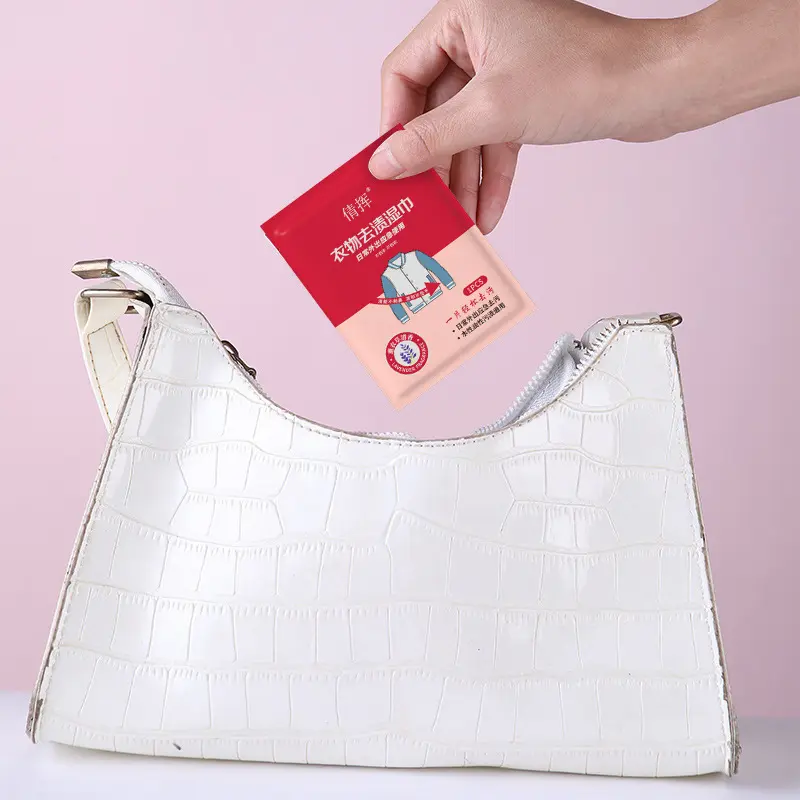 Clothing Stain Removal Wet Wipes No Wash Cleaning Wet Wipes Stain Removal Oil Removal White Shoes Portable Down Jacket Stain Removal Wet Wipes - Image 4