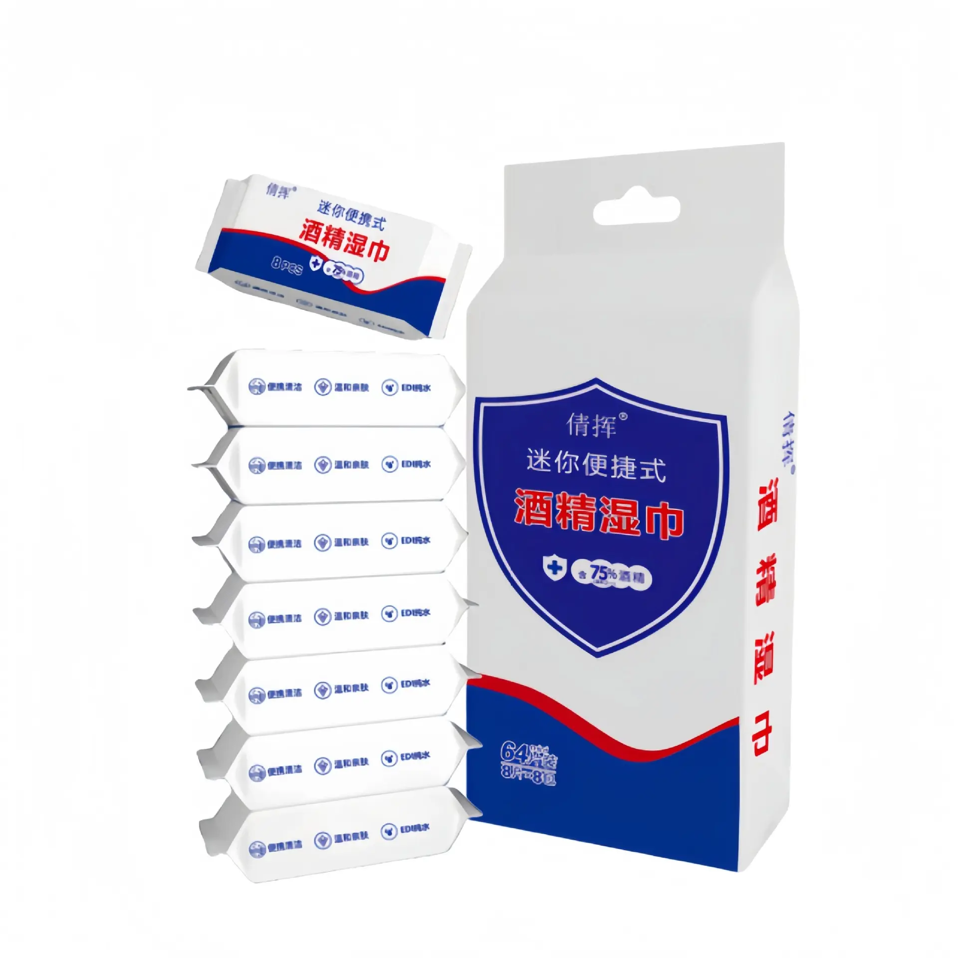 75 Big Pack Alcohol Wet Wipes Bulk Wholesale Individually Packed Disposable Sanitary Cleaning Wet Wipes Factory Wholesale - Gambar 6
