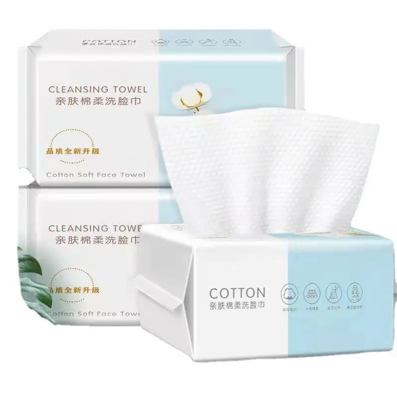 Facial Cleansing Wipes Disposable Cleansing Wipes Cotton Soft Wipes Pull-out Pure Cotton Thick Beauty Salon Makeup Removal Facial Cleansing Wipes - immagine 6
