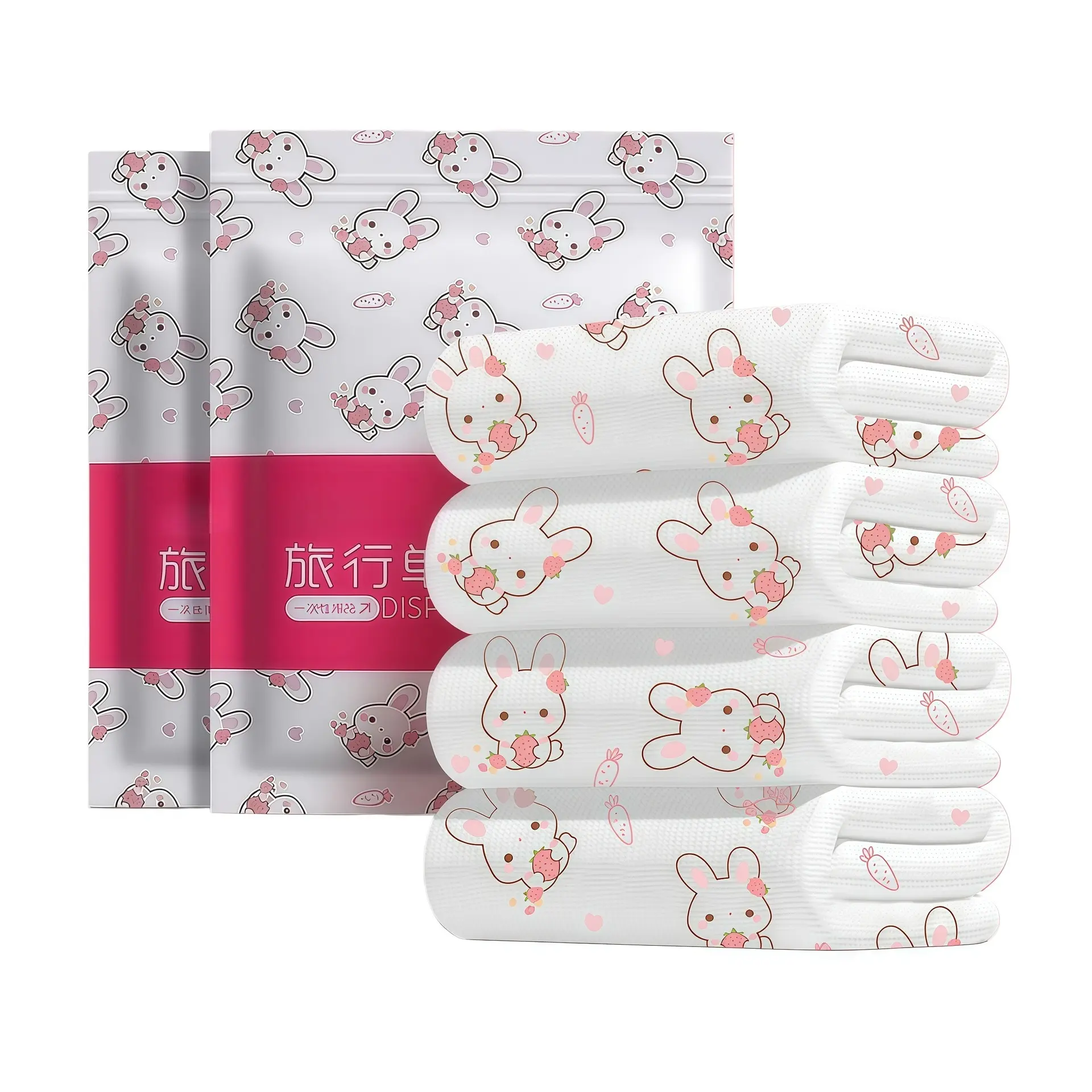 Disposable Travel Bedding Set Bed Sheet Cover Pillowcase Train sleeping Printing Four Pieces Set Travel Hotel Twin - Image 2