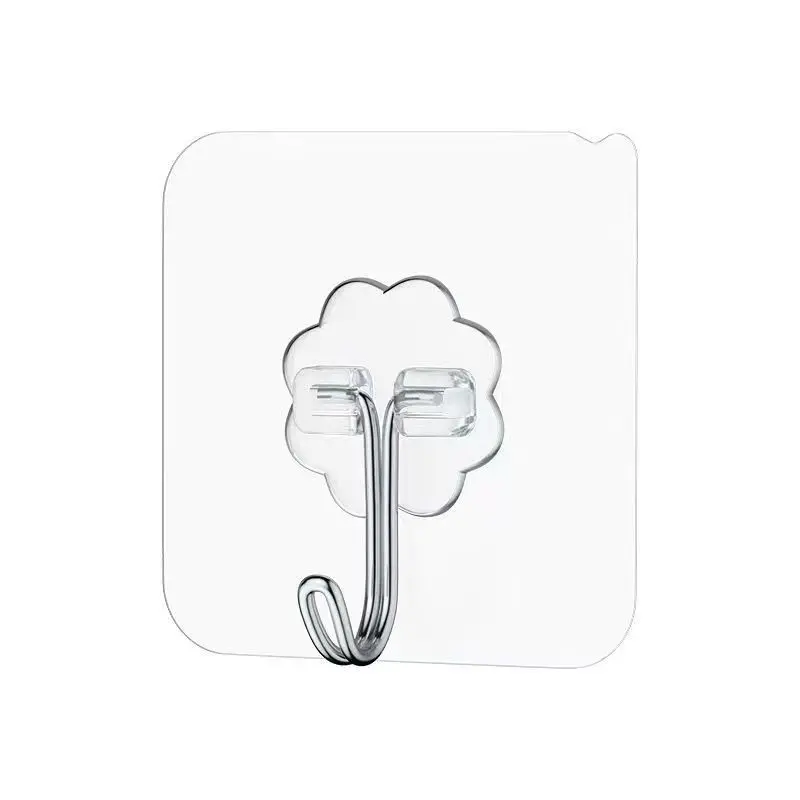Wholesale Non-drilling Invisible Hooks Strong Adhesive Transparent Wall Hanging Clothes Hooks Waterproof Adhesive Hooks - Image 5